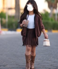 Suedette Fringe Set