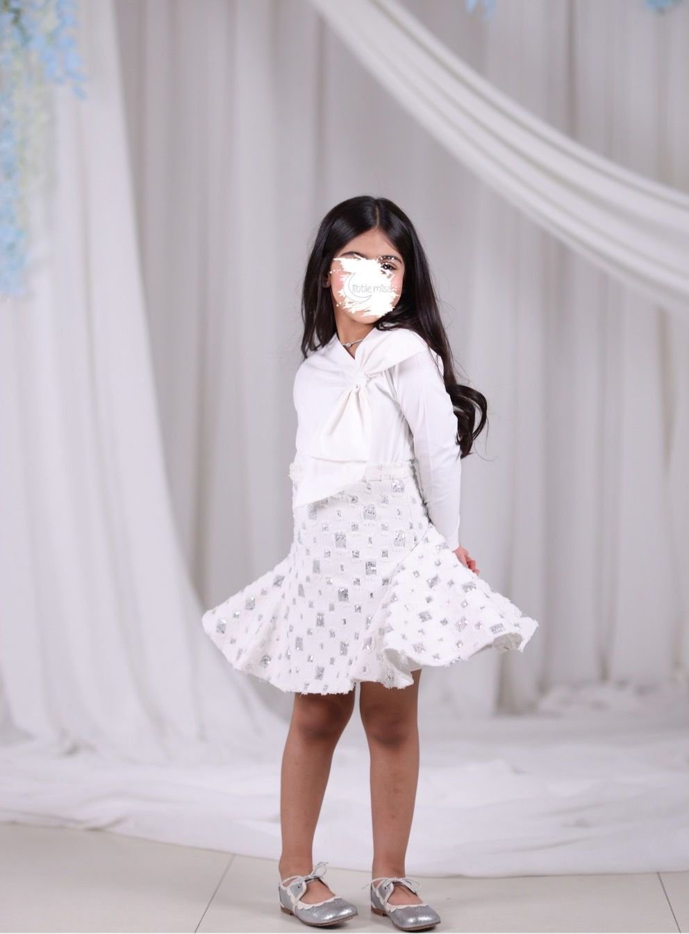 Silver Bow Set توب + تنوره