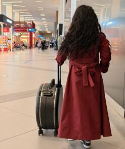 Alternative view of Long trench-coat